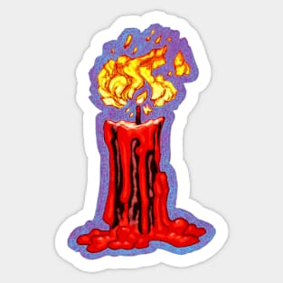 Halloween Vampire Candle Sticker